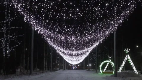 Glowing garland. Stock Footage 145117971