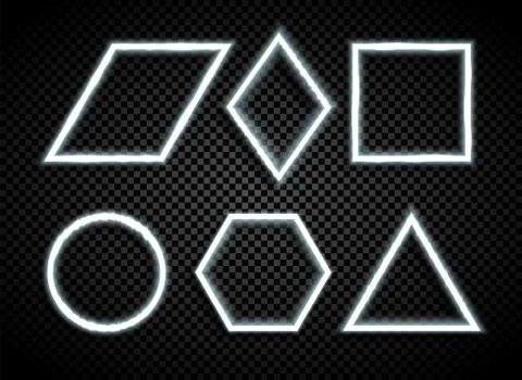 Glowing geometric figures Stock Illustration