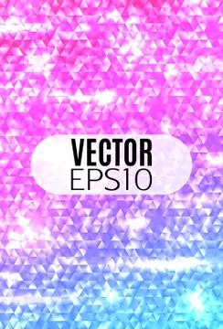 Glowing geometric gradient mosaic background. Stock Illustration