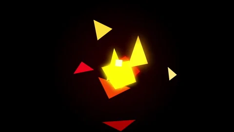 Glowing Geometric Lava Core Abstract Background 動画素材 336589898