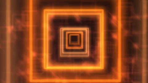 Glowing Geometric Layers Tunnel Creating a Futuristic Abstract Background Stock Footage 300167449