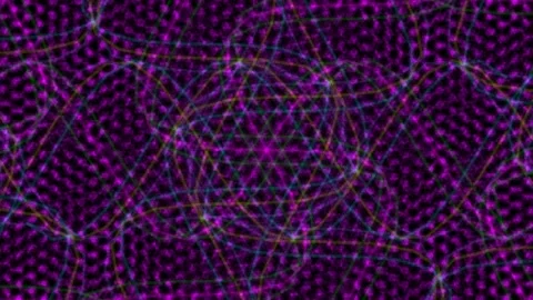 Glowing geometric network pattern on dark blue background, digital technolo.. Stock Footage 337567703