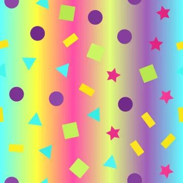 Glowing geometric pattern. Seamless vector background Stock Illustration