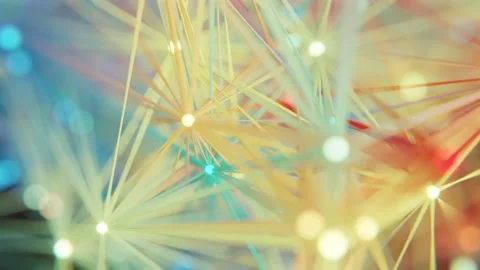 Glowing Geometric Plexus Abstract Animation with Floating Light Nodes 库存影片 331110185