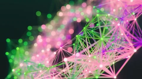 Glowing Geometric Plexus Abstract Animation 库存影片 331110226
