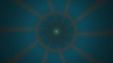 Glowing geometric tunnel background creates an immersive Video stock 342444767