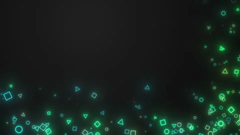 Glowing Geometry Shapes Background Stock Footage 158817761
