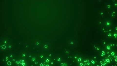 Glowing Geometry Shapes Background Stock Footage 158817803