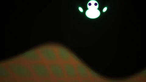 Glowing ghost in the dark. Stock Footage 336696440
