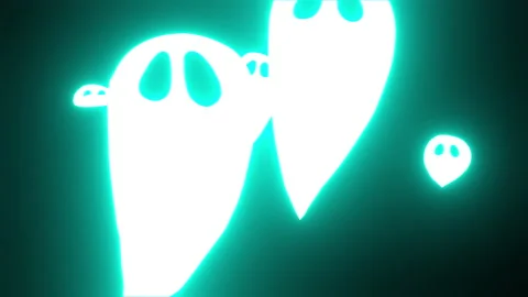 Glowing Ghost moving upward Stock Footage 153729300