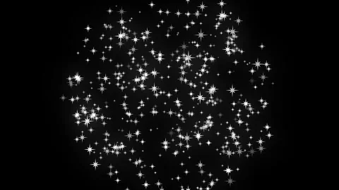 Glowing Glitter Burst And Starlight Particle Trail On Black Background Stock Footage 340580169