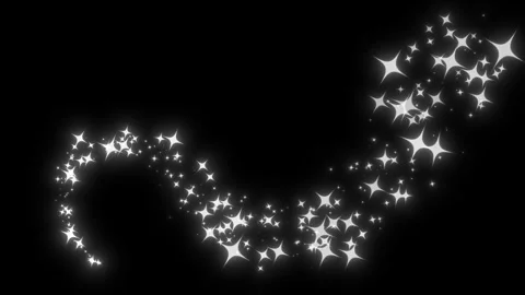 Glowing Glitter Burst Sparkle Animation With Shimmering Particles Trail Stockbeeldmateriaal 340525962