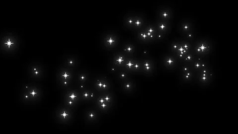 Glowing Glitter Burst Sparkle Effect Overlay White Stars Line Loop 4K Vídeos de archivo 340477068
