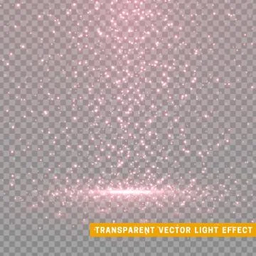 Glowing glitter light effects isolated realistic. Stock Illustration