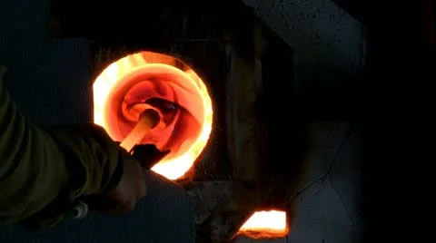 Glowing glory hole; 2 Stock Footage 12306768