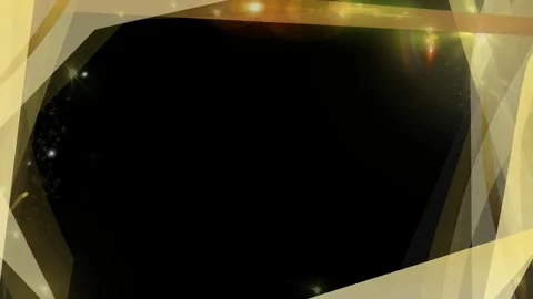 Glowing gold abstract background with sparkling lights and dark space Stock Footage 337603192