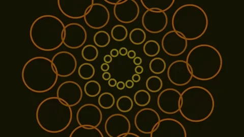 Glowing gold abstract geometric circles pattern mandalas energy background .. Stock Footage 341057894