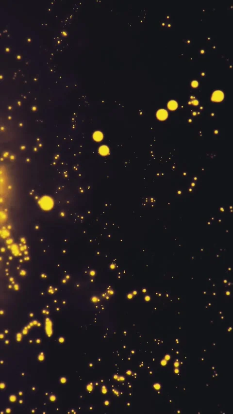 Glowing Gold Bokeh Particles Flying Abstract Luxury Dust Light Video stock 340969760