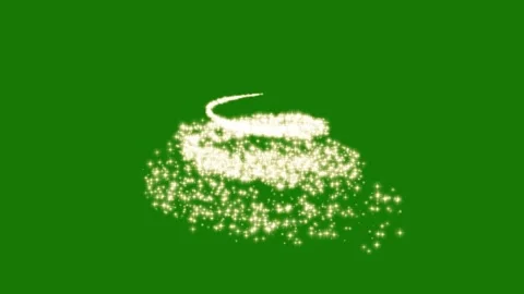 Glowing Gold Christmas Tree Animation Particles Lights Stars Green 4K Stock Footage 339715151