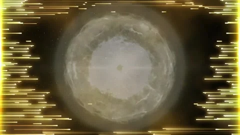 Glowing Gold Lines on Dark Background, Abstract Motion Effect Stock Footage 338004517