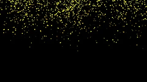 Glowing Gold Particles and Sparkles Falling Down. 動画素材 337016682