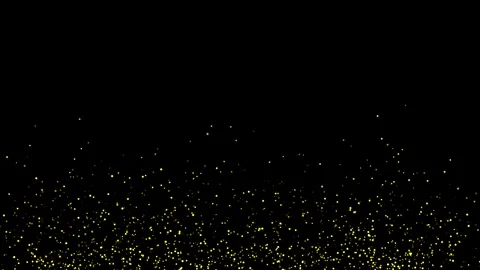 Glowing Gold Particles and Sparkles Falling Down. Video stock 337016722