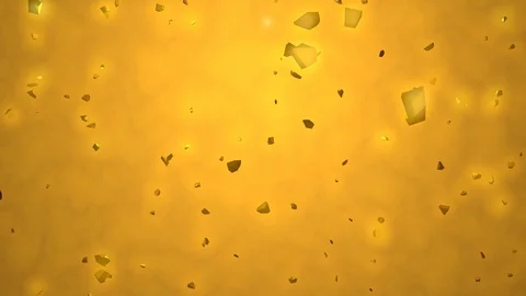 Glowing Gold rocks,nuggets. Camera fly in.  3d animation Stock Footage 99563231