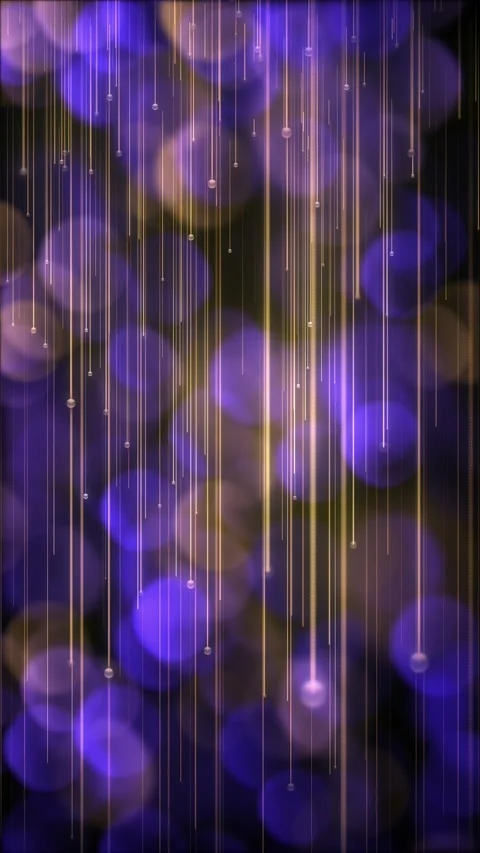 Glowing Gold Streak Looping Background with Purple Bokeh Stock Footage 201345395