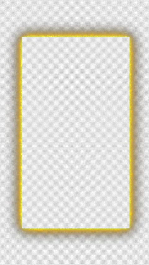 Glowing Gold Vertical Frame on Transparent Background with Luminous Lighting Stock Footage 340274210