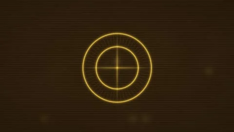 Glowing Golden Concentric Circle VJ Seamless Loop Stock Footage 340741650