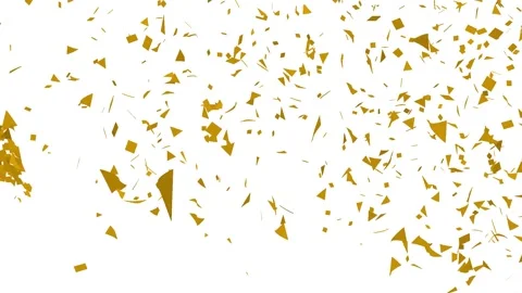 Glowing Golden Confetti Explosion Animation.  Stock Footage 240091007