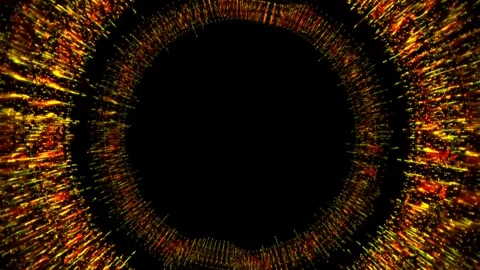 Glowing Golden Cosmic  Hypnotic Ring Animation Background Stock-Footage 277743621