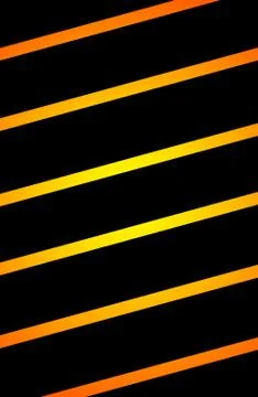 Glowing golden gradient lines across on black background Stock Illustration