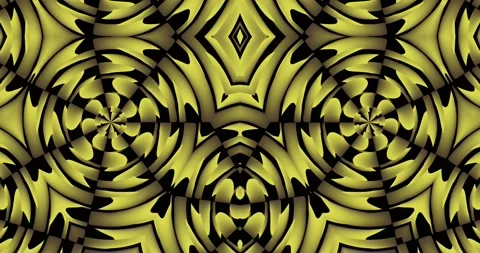 Glowing golden kaleidoscopic patterns. Stock Footage 212457774