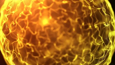 Glowing golden orb Stock Footage 82251402