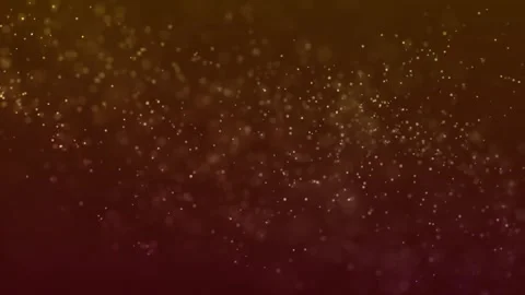 Glowing golden particles bubbles waving red background Video stock 257464989