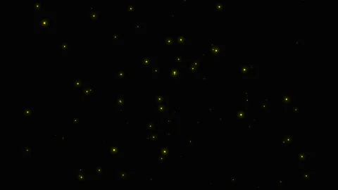 Glowing Golden Particles Floating on Black Background Stock Footage 340491531
