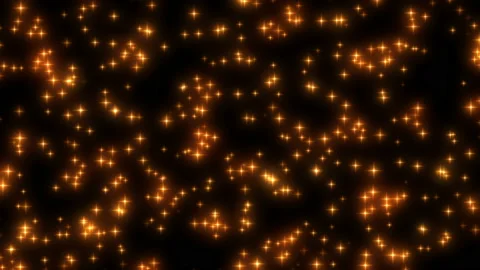 Glowing Golden Stars Background Loop Stock Footage 138868869