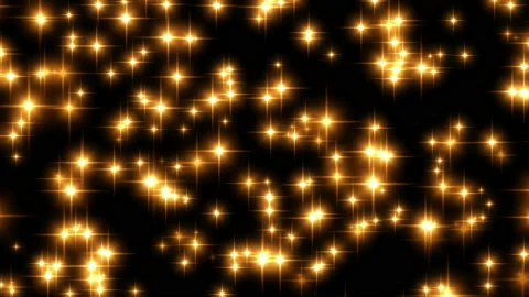 Glowing Golden Stars Background Loop Video stock 138869301