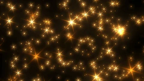 Glowing Golden Stars Background Loop Vídeos de archivo 138912246