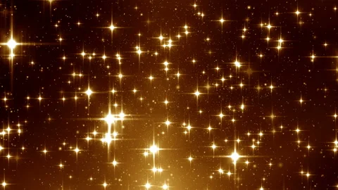 Glowing Golden Stars Background Loop Video stock 138913448