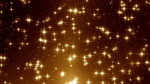Glowing Golden Stars Background Loop Stockbeeldmateriaal 138913994