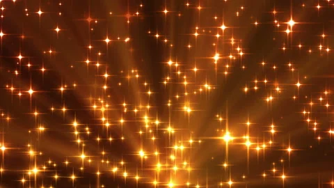Glowing Golden Stars Background Loop Video stock 139202340