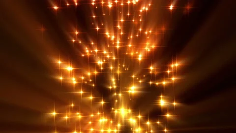 Glowing Golden Stars Background Loop Stock Footage 139203481