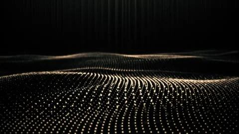 Glowing Golden Waves Stock Footage 280116006