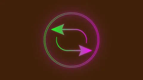 Glowing gradient color isolated left side arrow and right side arrow simple.. Illustrazione stock