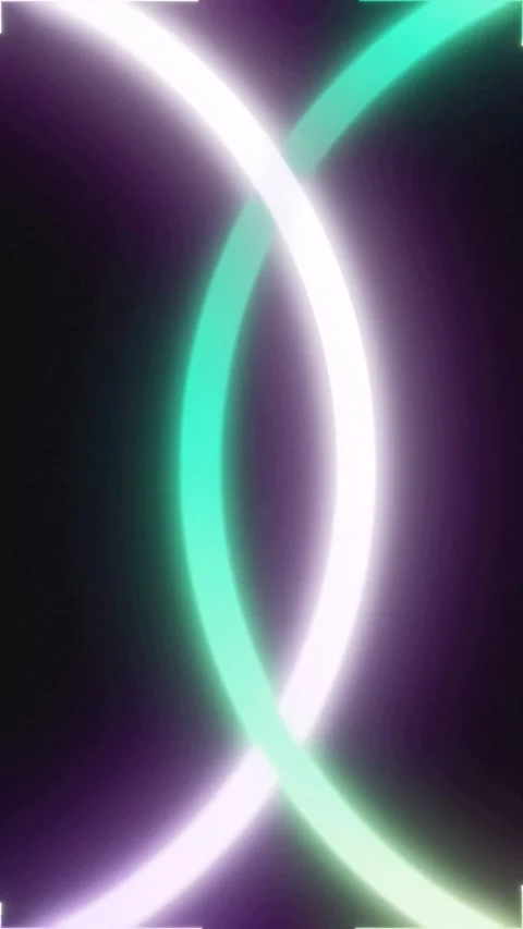 Glowing Gradient Rings Loop Stock Footage 340454229