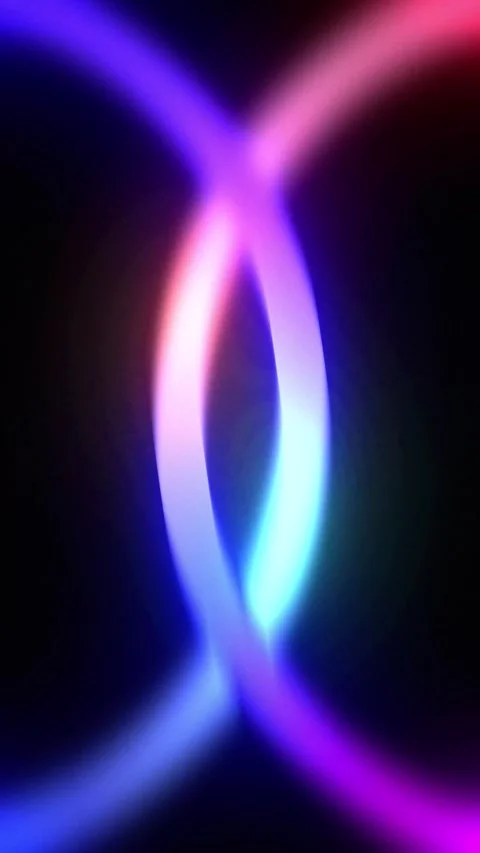 Glowing Gradient Rings Loop Stock Footage 340454855