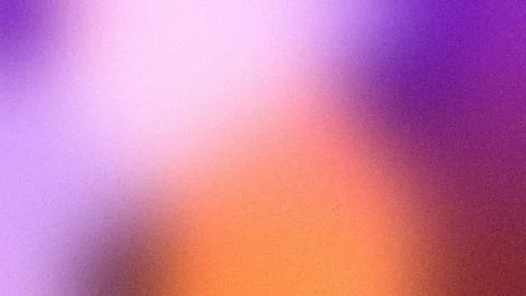 Glowing grainy blur on a liquid gradient background in purple, pink, orange.. Stock Illustration