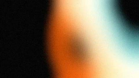 Glowing grainy gradient wave background in orange teal blur with noisy text.. Stock Illustration
